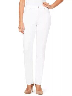 NWT 16P Average Petite Gloria Vanderbilt Amanda Classic Jeans Vintage White